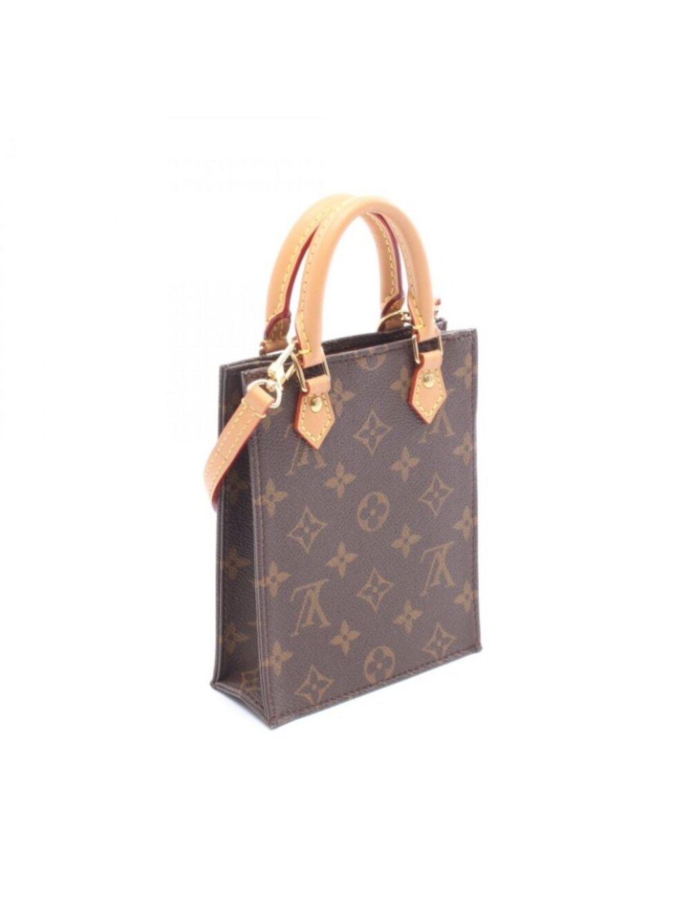 Louis Vuitton Handbag Sac Plat Canvas Leather Petite - Picture 2 of 6